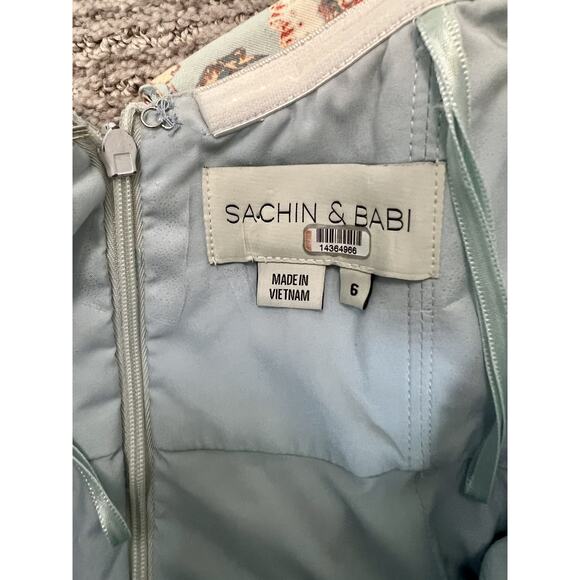 SACHIN & BABI Wedding floral Brielle gown, Gorgeous Formal Elegant Dress SZ 6 - Picture 9 of 15